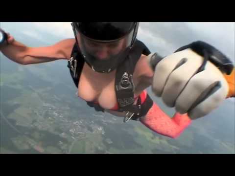Best of Naked woman sky diving