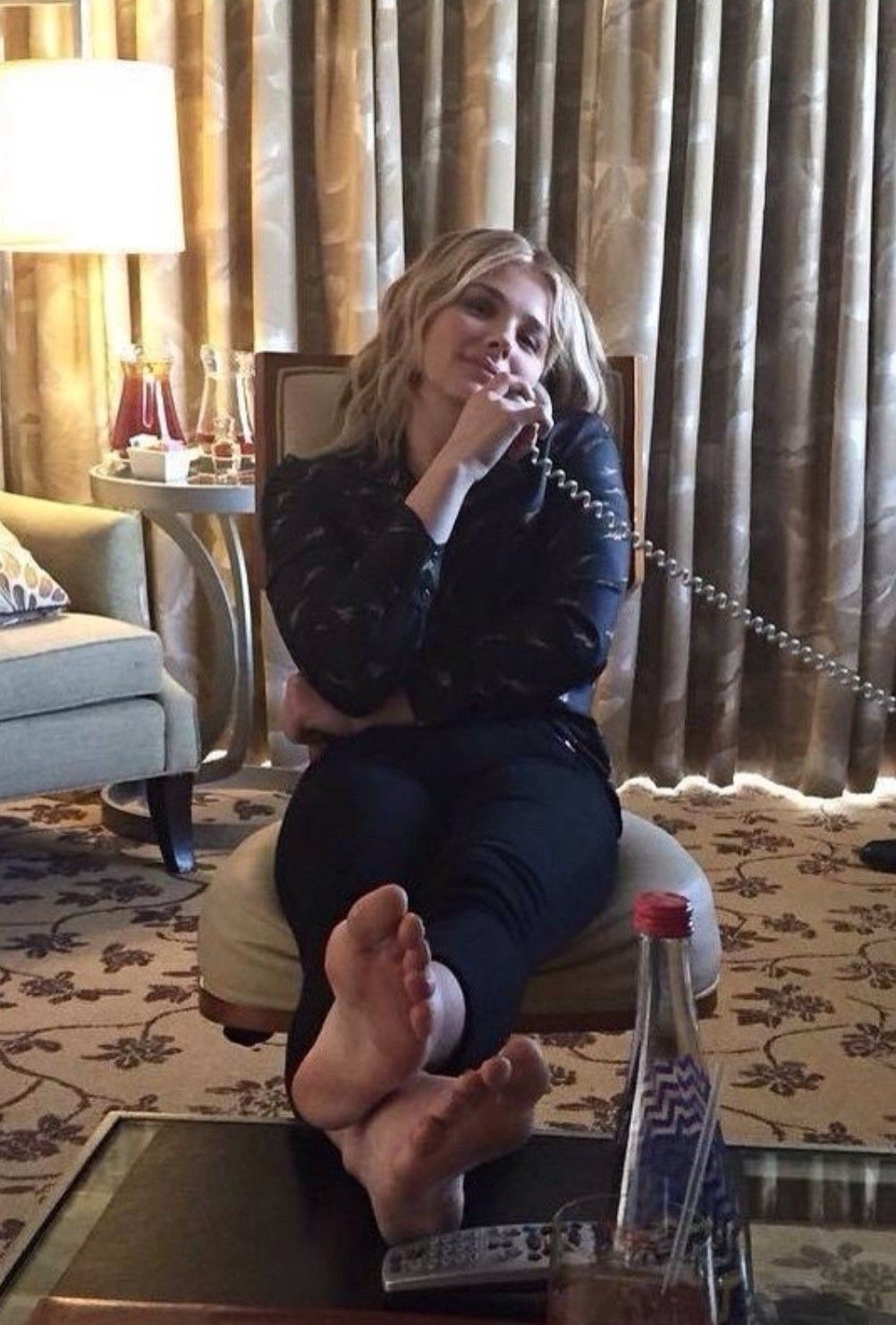 Chloe Moretz Feet son captions