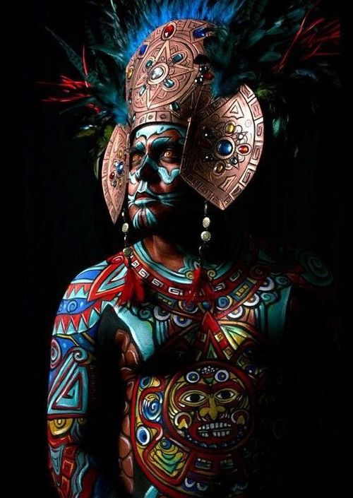 aidan massey share body painting a la azteca photos