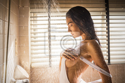 girls getting in shower