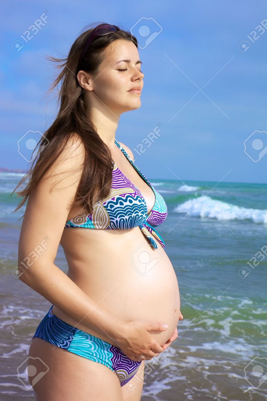 pregnant women on beach porn