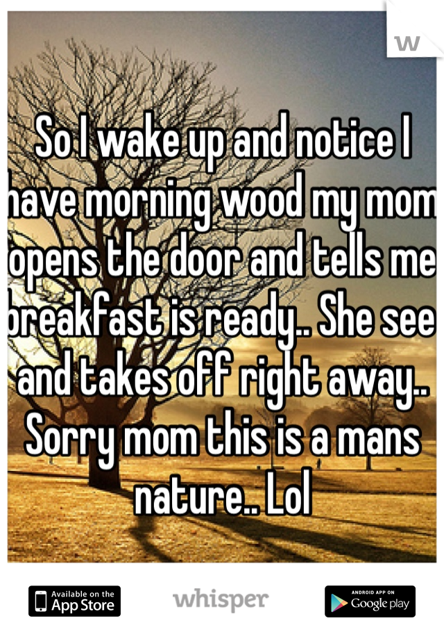 cathy catt reccomend mom and morning wood pic