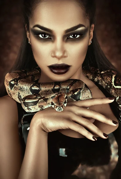 sexy girl with snake