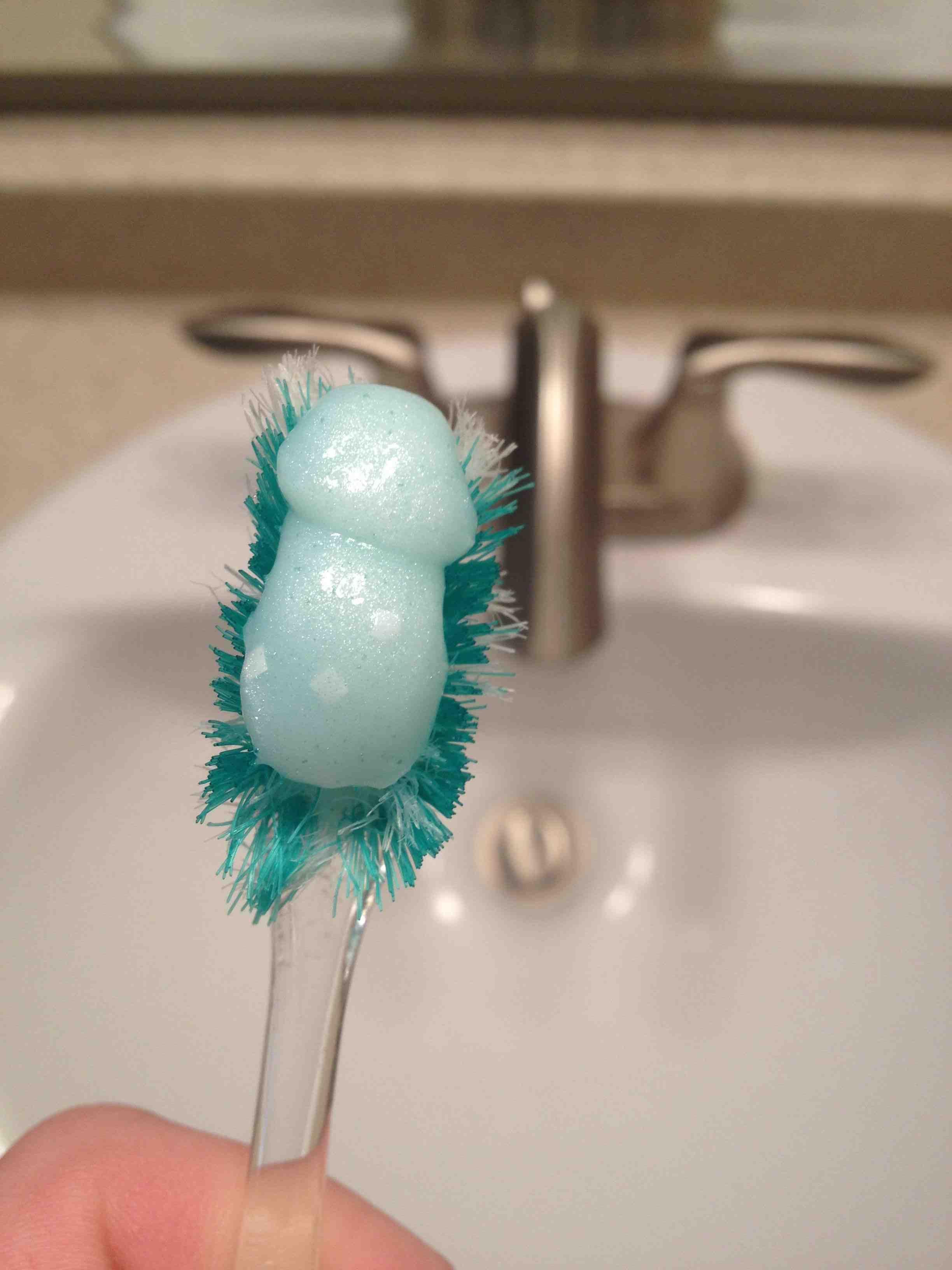betty king add photo toothpaste on the penis