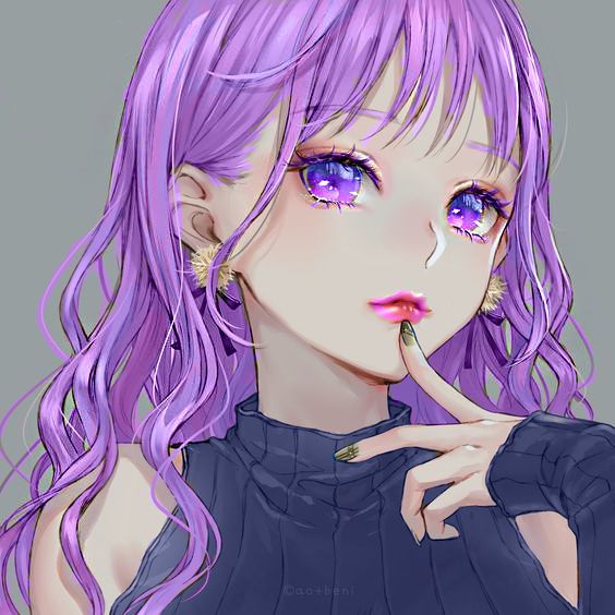 craige kennedy add anime girl with dark purple hair photo
