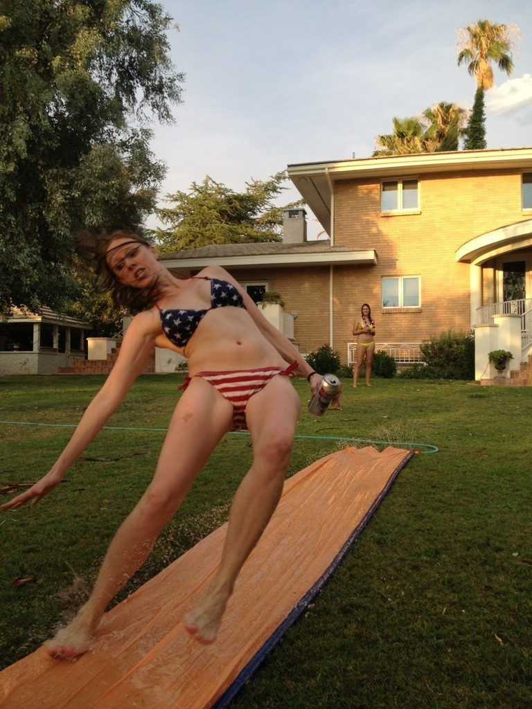 amanda barowski reccomend bikini slip and slide pic