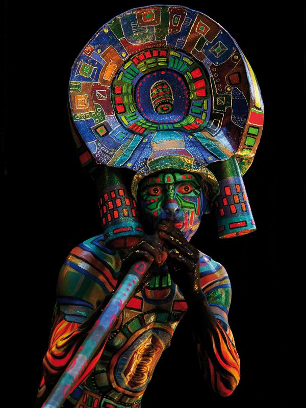 aubrey charlton add body painting a la azteca photo