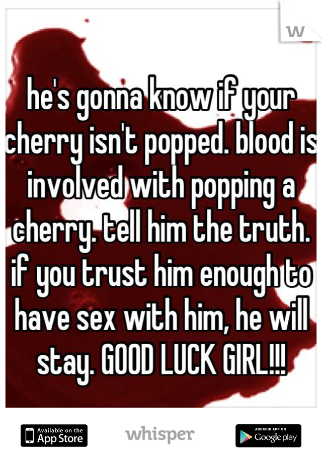 chris olaughlin reccomend guy pops girls cherry pic