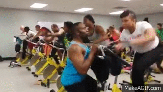 Best of Funny spin class gif