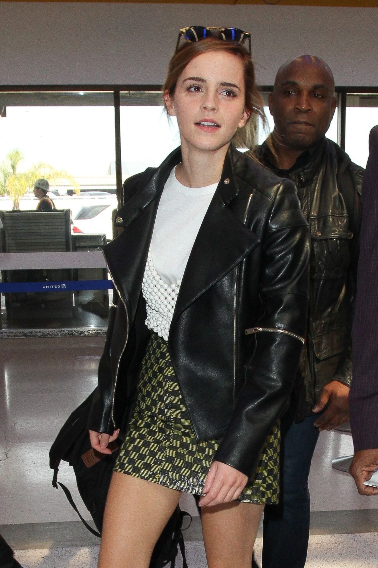 emma watson mini skirt