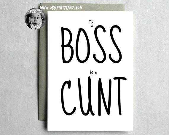Best of My boss is a cunt