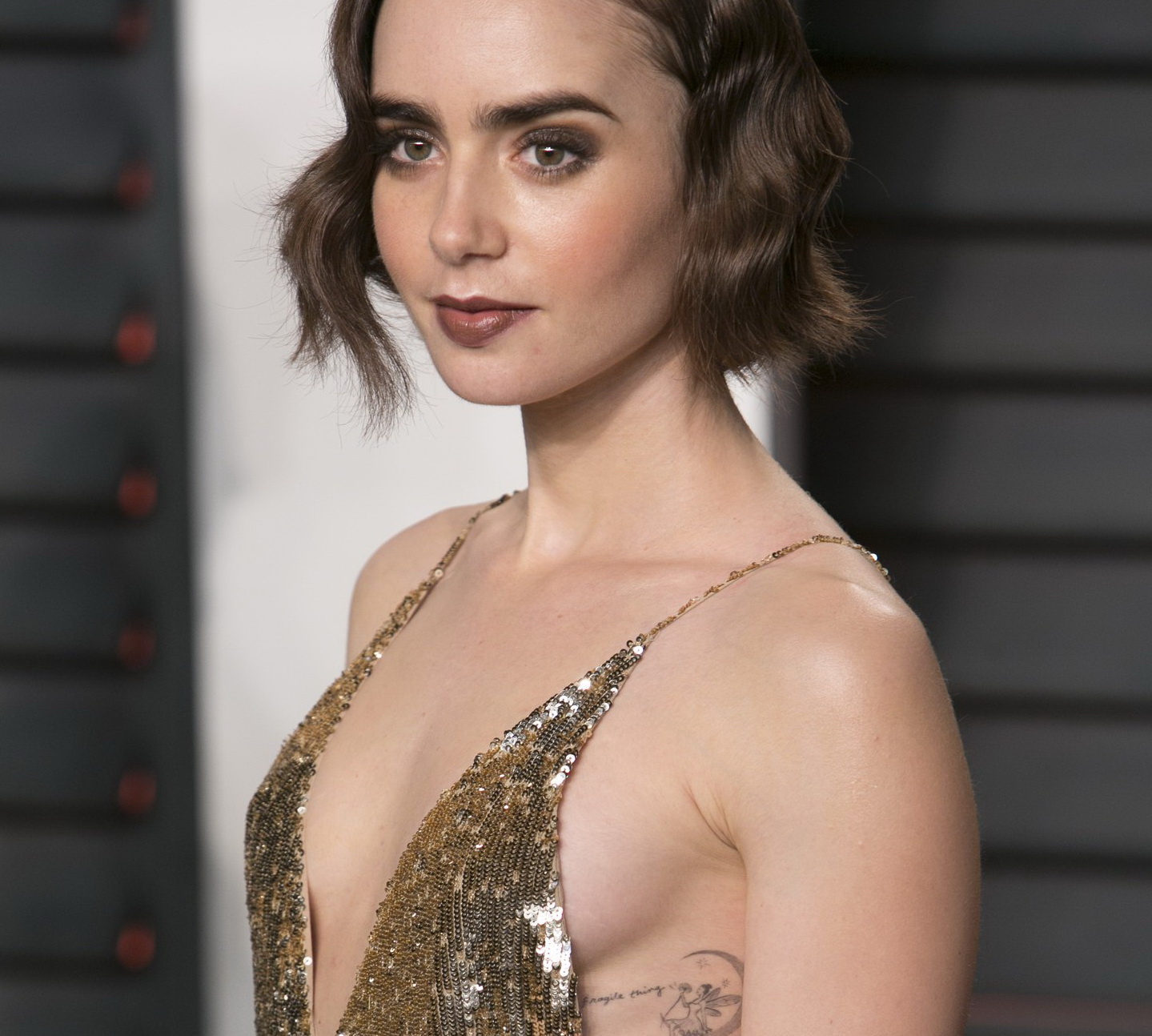 chen peter share lily collins nipples photos
