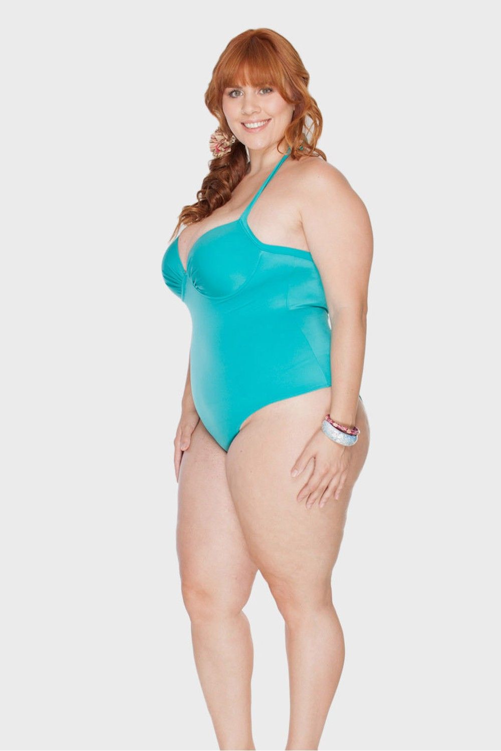 plus size red head