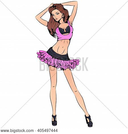 sexy mini skirt dance