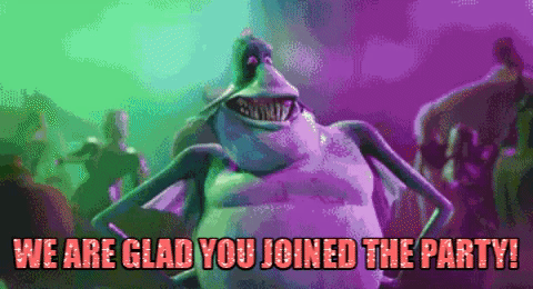 welcome to the party gif
